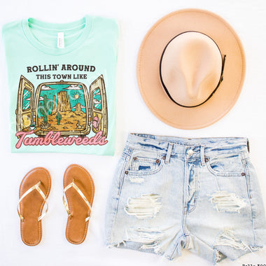 Rollin' Around like Tumbleweeds Screen Print High Heat Transfer T89