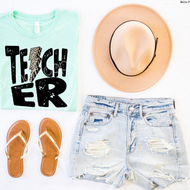 Teacher Bolt Screen Print High Heat Transfer R100