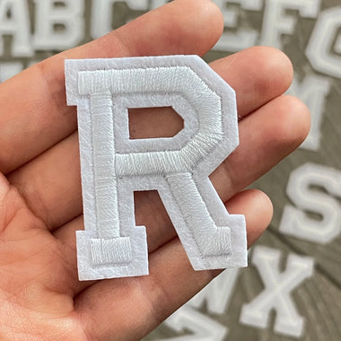 White Embroidered Letters 5cm