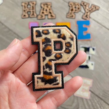 Leopard Print Chenille Letters 6cm