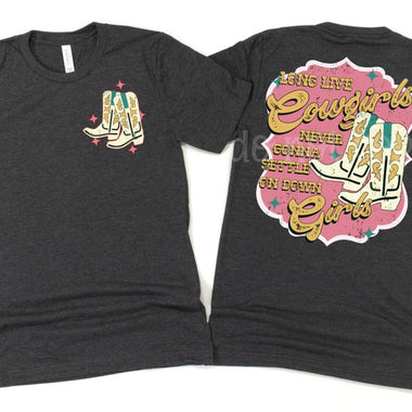 Long Live Cowgirls Front & Back Screen Print High Heat Transfer R66