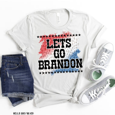 "No restocks" Lets Go Brandon Leopard Screen Print High High Transfer V125