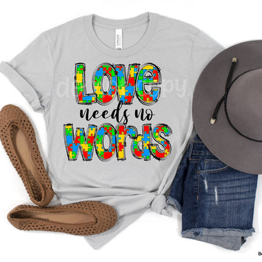 Love Needs No Words Screen Print High Heat Transfer #5