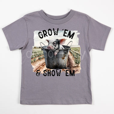 Grow Em Right Pig Screen Print High Heat Transfer
