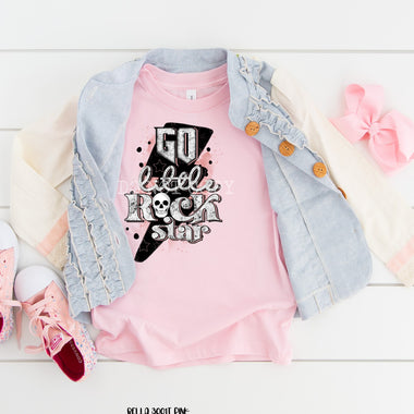 Go Little Rockstar Toddler 8” Screen Print Transfer U18