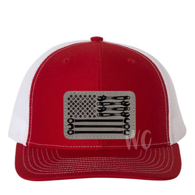 Wrench Flag Leather Patches *Patch Only*