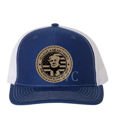 *Hat Press Required* Mean Tweet Leather Hat Patches