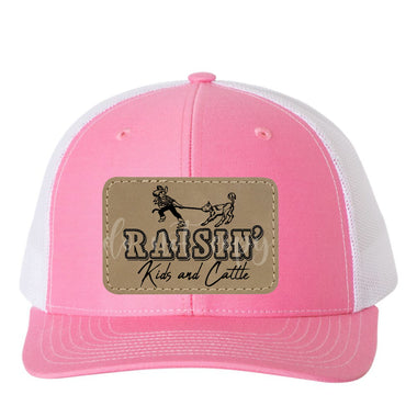 Raisin' Kids and Cattle Leather Patches *Patch Only*