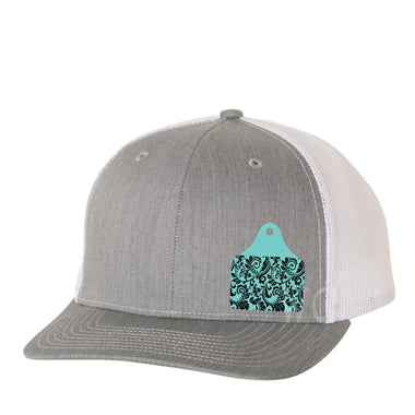 *Hat Press Required* Leather Pattern Ear Tag Patches