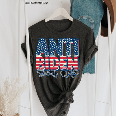 Anti Biden Social Club Screen Print High Heat Transfer T37