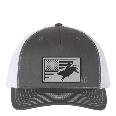 Rodeo Bull Flag Leather Patches *Patch Only*