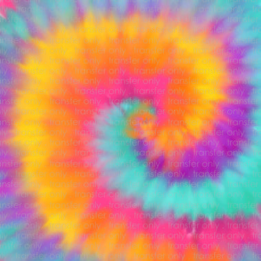 Neon Tie Dye Pattern Sublimation Transfer