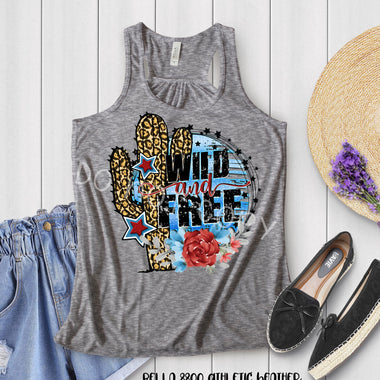 Wild & Free Cactus Screen Print Transfer High Heat P59