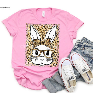 Leopard Bunny Screen Print High Heat Transfer I14