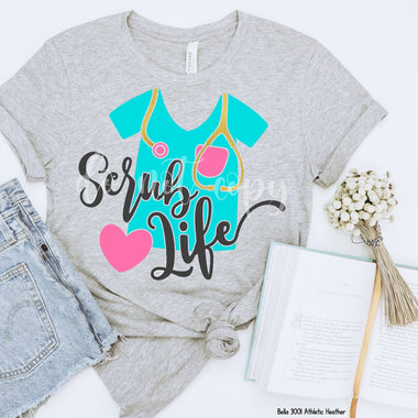 Scrub Life Screen Print High Heat Transfer J16