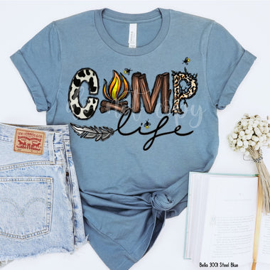 Camp Life Screen Print High Heat Transfer K21