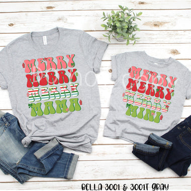 *No Restocks* Merry Merry Mama & Mini Screen Print Transfer