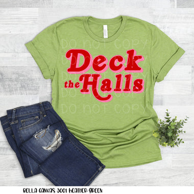 *No Restocks* Deck the Halls Screen Print Transfers *High Heat* U28