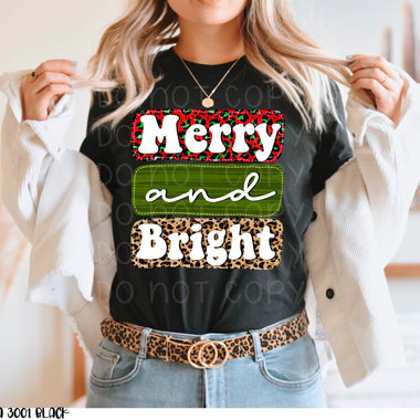 "No restocks" Merry an Bright Boxes Screen Print High Heat Transfer R10