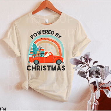 "No Restocks" Powered by Christmas Screen Print High Heat Transfer S57