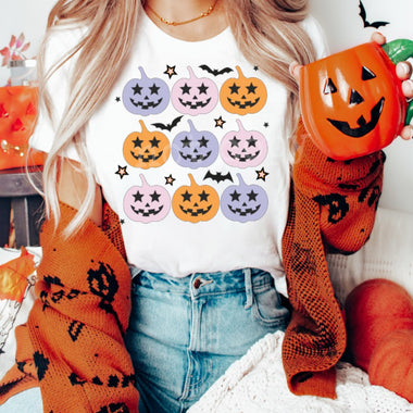 “No restocks” Jack o Lantern Stacked Screen Print High Heat Transfer U50