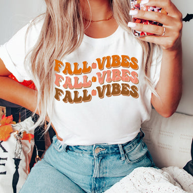 “No restocks” Fall Vibes Curved Screen Print High Heat Transfer J20