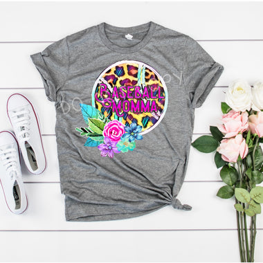 *No Restocks* Baseball Momma Cheetah Screen Print Transfers P47 P48