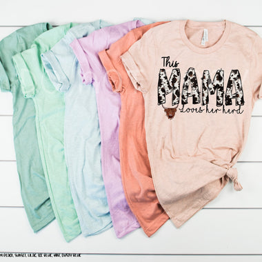 Mama loves her herd Screen Print High Heat Transfer R62
