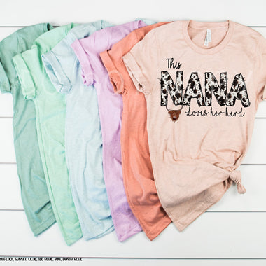 Nana loves her herd Screen Print High Heat Transfer J21