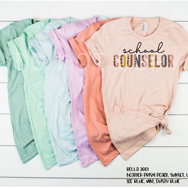 "No restocks" School Counselor Screen Print High Heat Transfer P75