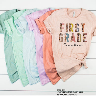 "No restocks" 1st Teacher Screen Print High Heat Transfer A42