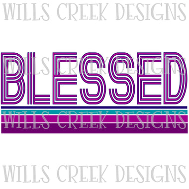 Blessed Stripe Retro Digital Download