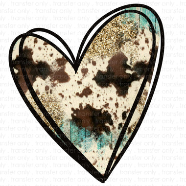 Cowhide Heart Sublimation Transfer