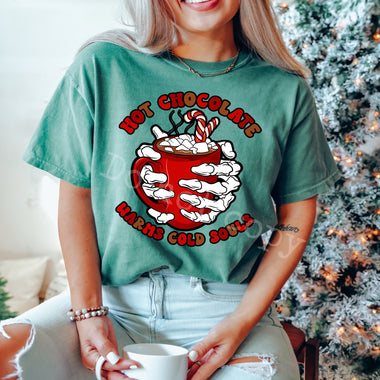 *No Restocks* Hot Chocolate Warms Cold Soul Screen Print High Heat Transfer P65