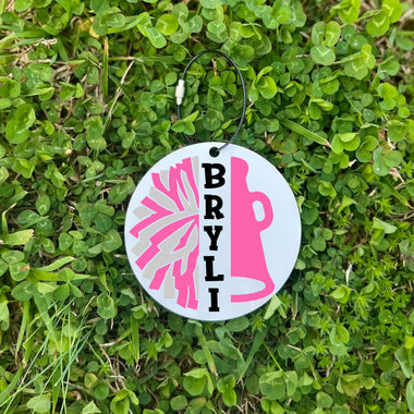 Cheer Bag Tag with Stainless Steel Wire Cable Holder