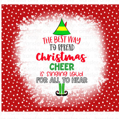 Spread Christmas Cheer Skinny Tumbler Seamless Sublimation Transfer