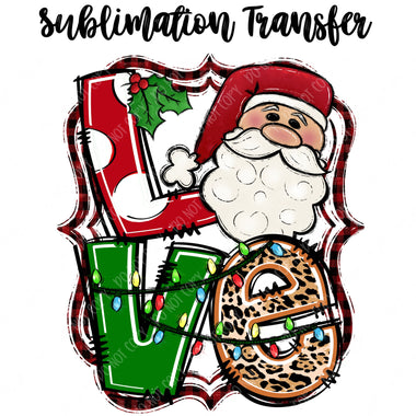 Love Christmas Sublimation Transfer