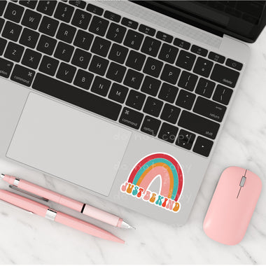 Just Be Kind Rainbow Die Cut Sticker 2" Stickers {Sheet of 20} SS5