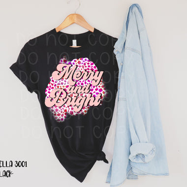 "No Restocks"Merry and Bright Leopard Print Screen Print Transfers *High Heat* W107