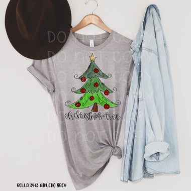 *No Restocks* Oh Christmas Tree Screen Print Transfer *High Heat* B62