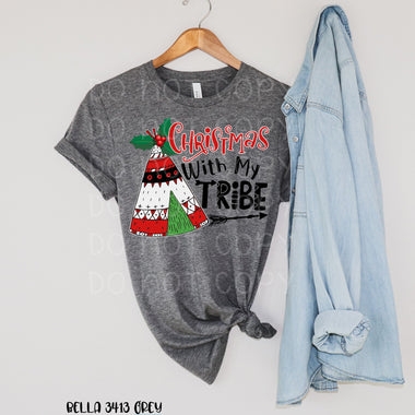 Christmas with my Tribe Screen Print Transfer *High Heat* U25
