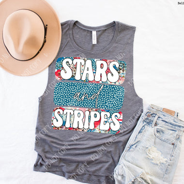Stars & Stripes Screen Print High Heat Transfer W66