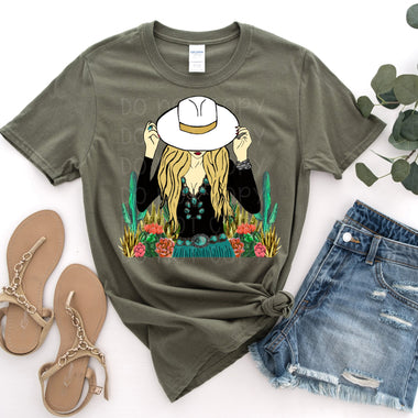 Western Cowgirl Screen Print High Heat Transfer R58