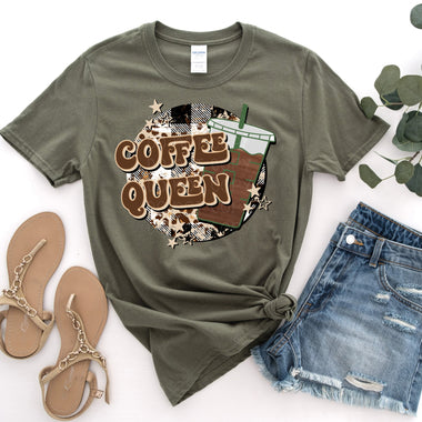 Coffee Queen Screen Print High Heat Transfer U139