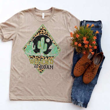 Wander and Roam Screen Print High Heat Transfer U95