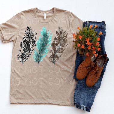 Feathers Screen Print High Heat Transfer P95