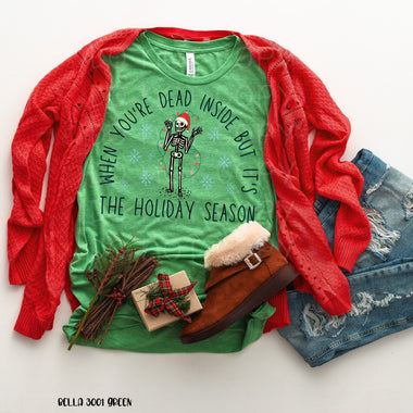 “Snowflakes are very light” Dead inside but it's Holiday Season Screen Print High Heat Transfer P86