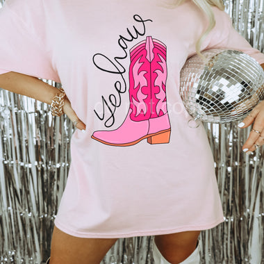 Yeehaw Boot Screen Print High Heat Transfer W136