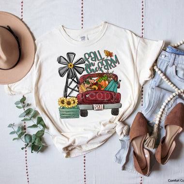 “No restocks” Fall on the Farm Screen Print High Heat Transfer Q26