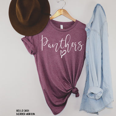 Custom Mascot Heart Screen Print (1 color) *Read Description*